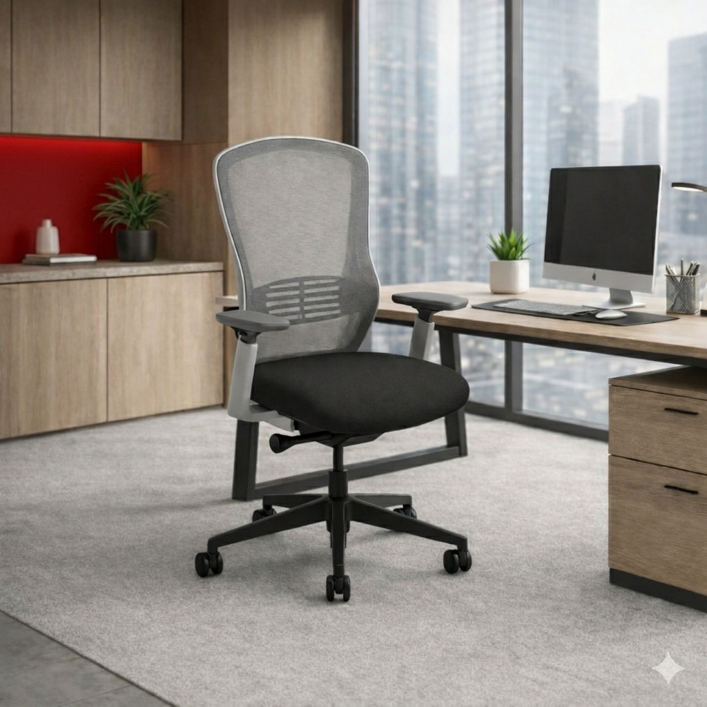 <tc>Senator</tc>Silla de oficina Ousby en color negro - Restaurada