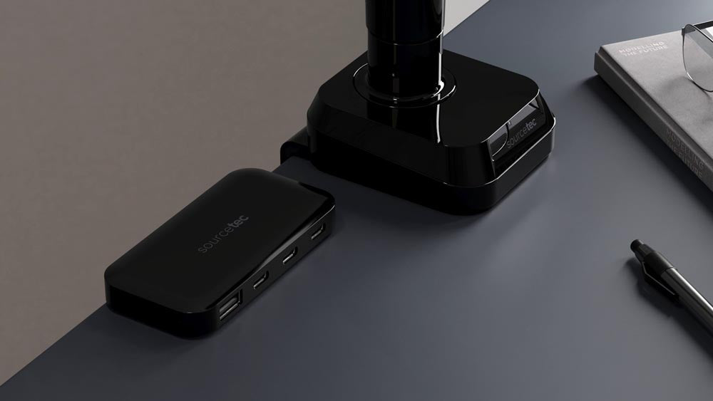 Pico Power Module on-Desk of Under-Desk Clem in Black