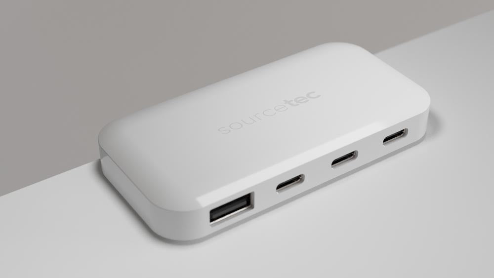 PICO-Leistungsmodul On-Desk oder Unter-Desk-Klemme in Weiß