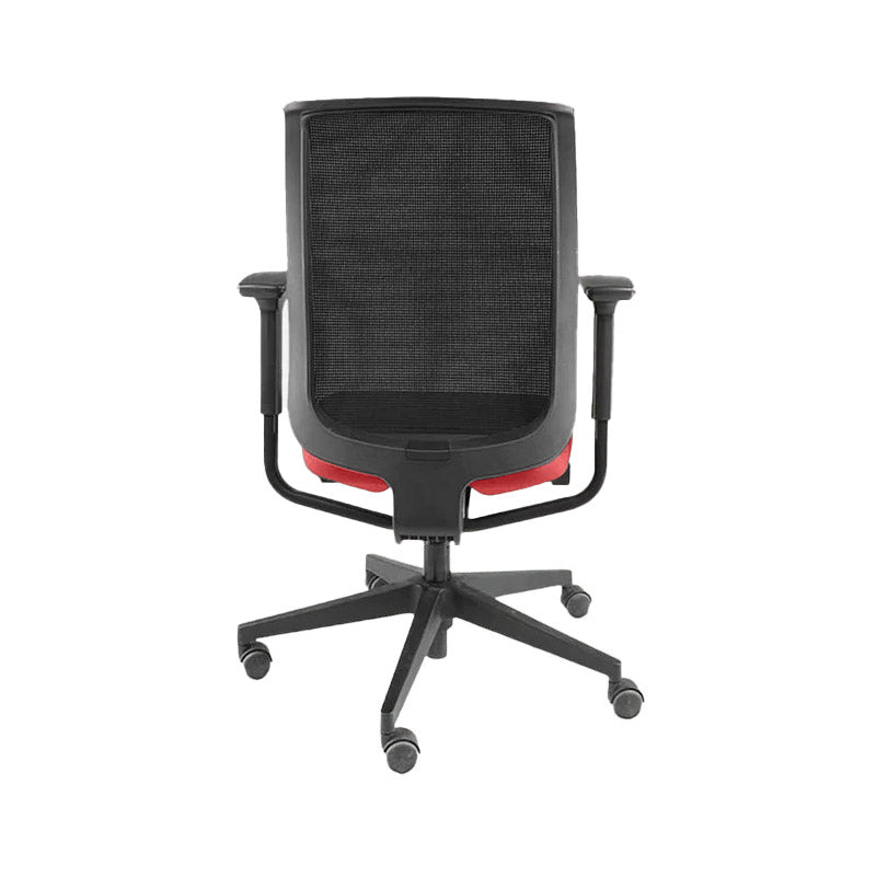 <tc>Steelcase</tc>: Sedia da ufficio Reply con schienale in rete in tessuto rosso - Ricondizionata