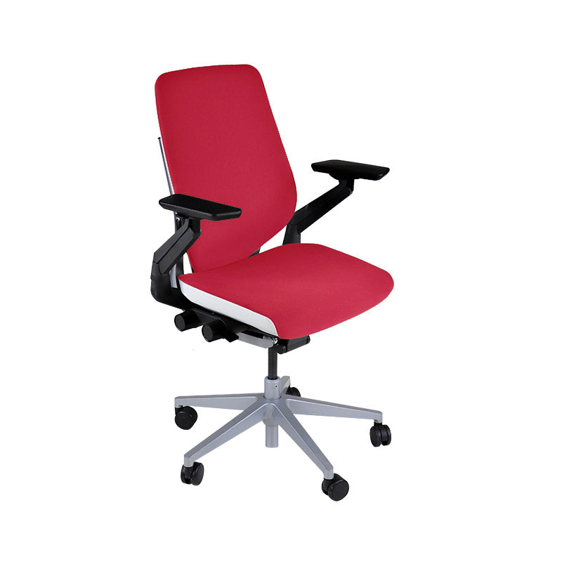 <tc>Steelcase</tc>: Sedia da ufficio ergonomica Gesture - Tessuto rosso - Ricondizionata