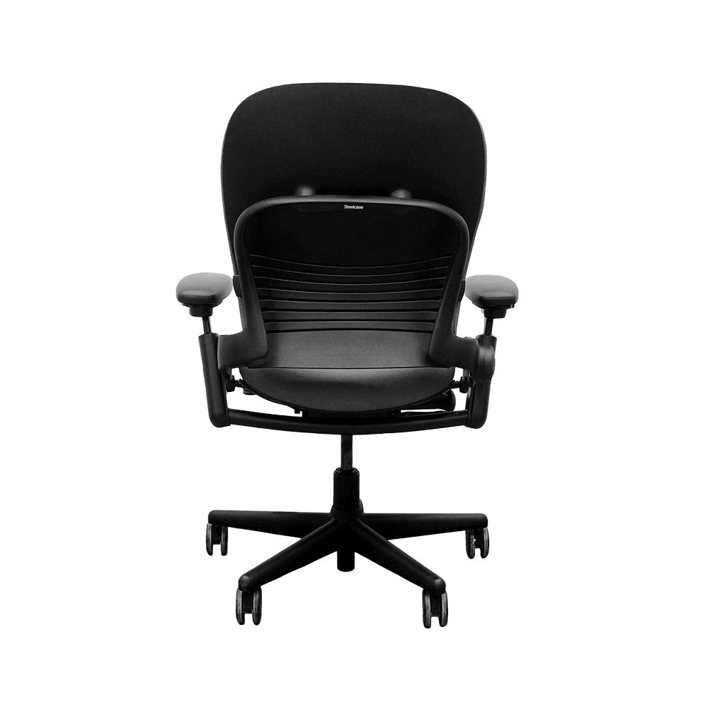 <tc>Steelcase</tc>: <tc>Leap V1</tc> Chaise de bureau - Structure noire/Tissu noir - Reconditionnée