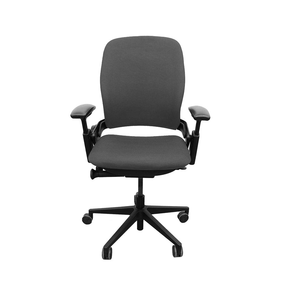 <tc>Steelcase</tc>: <tc>Leap V2</tc> Chaise de bureau à hauteur réglable avec accoudoirs uniquement - Tissu gris - Reconditionnée