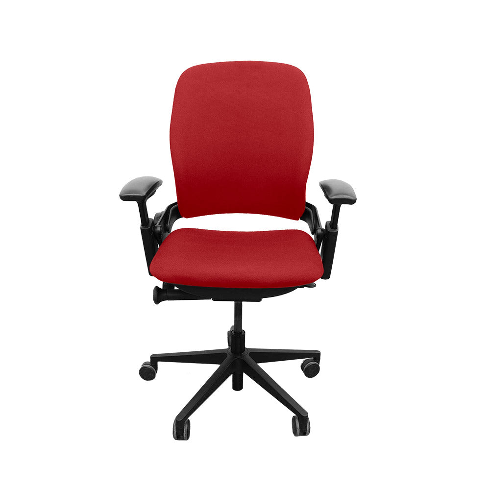 <tc>Steelcase</tc>: <tc>Leap V2</tc> Silla de oficina - Tela roja - Reacondicionada