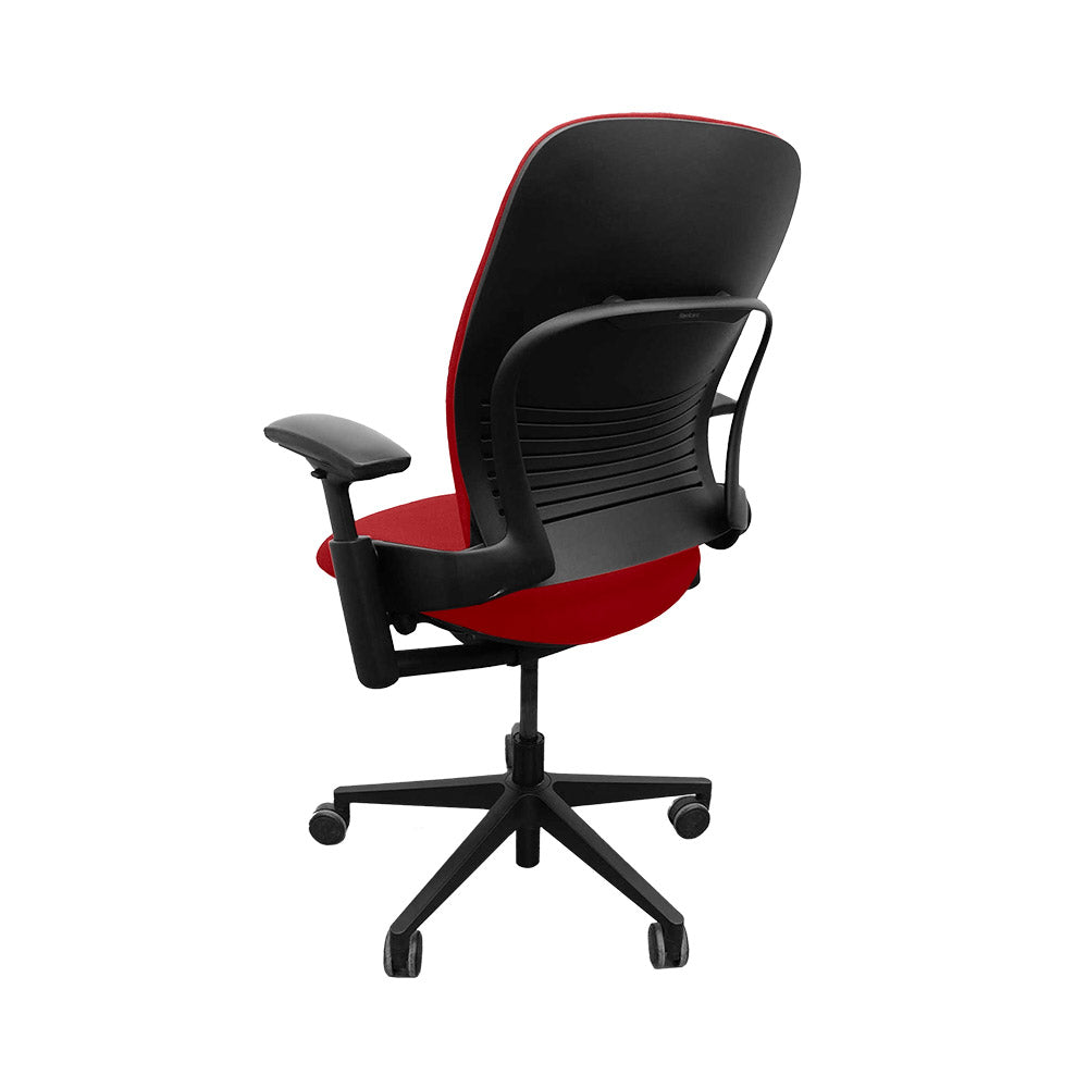 <tc>Steelcase</tc>: <tc>Leap V2</tc> Chaise de bureau à hauteur réglable avec accoudoirs uniquement - Tissu rouge - Reconditionnée