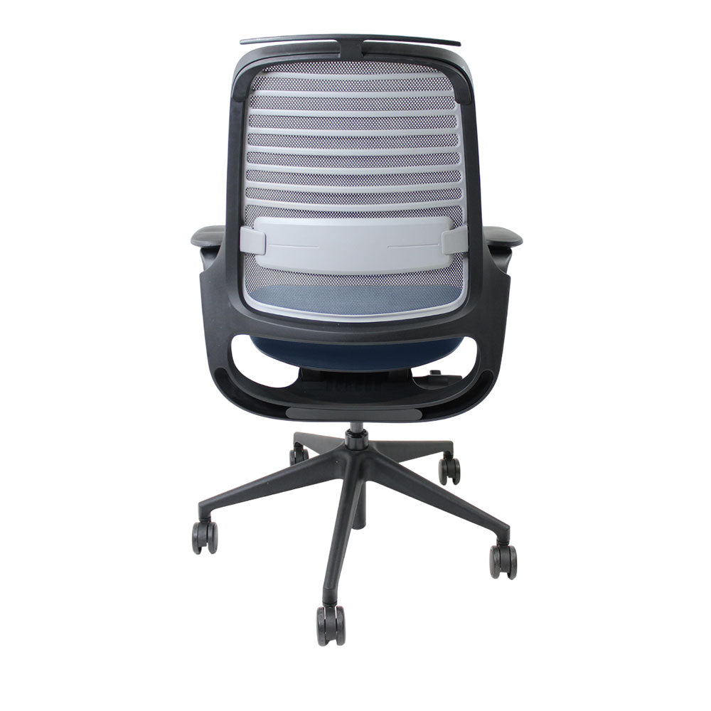 <tc>Steelcase</tc>Silla de oficina ergonómica Serie 1 en tela azul - Reacondicionada