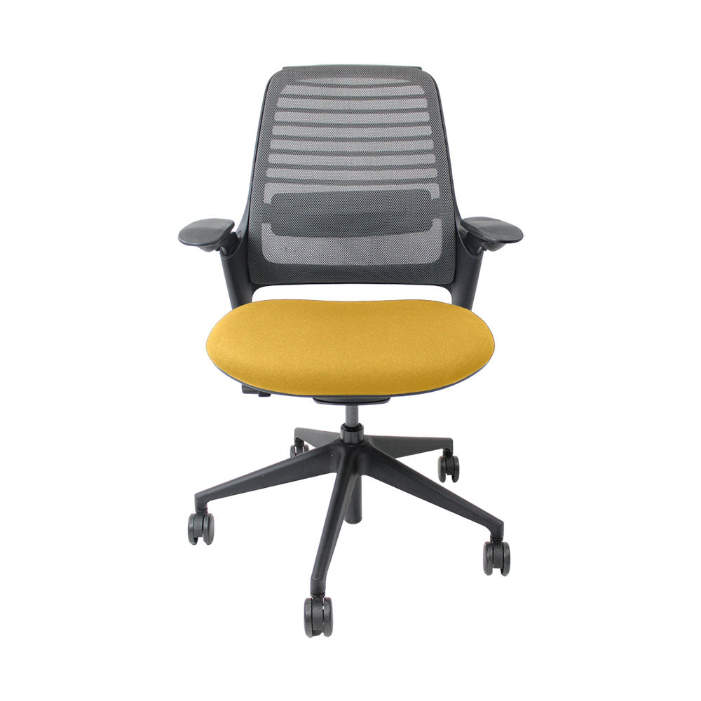 Steelcase: Series 1 Ergonomic Office Chair in Yellow Fabric - Refurbished