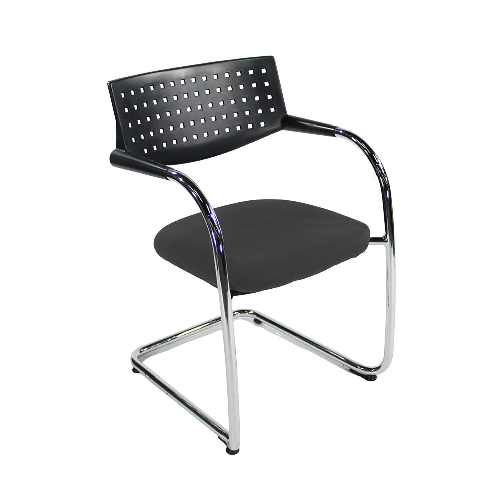 Vitra: VisaVis Meeting Chair in Grey Fabric - Refurbished