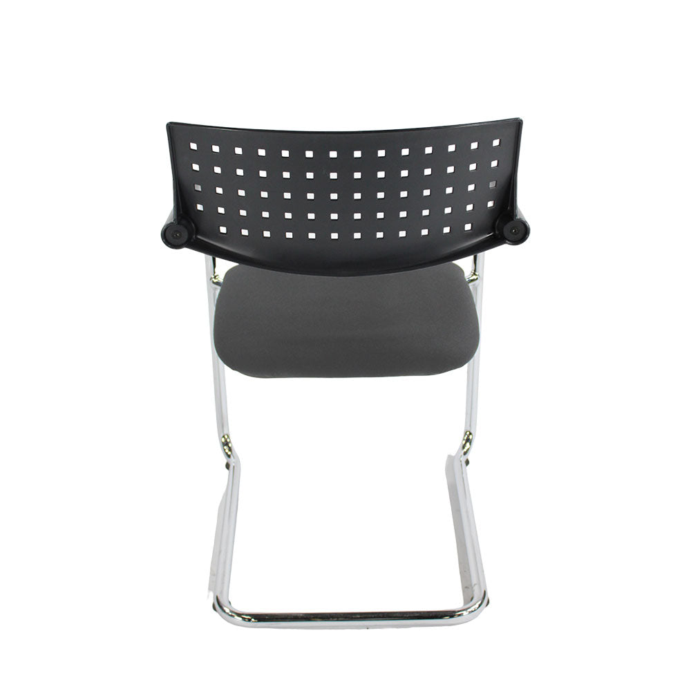 Vitra: VisaVis Meeting Chair in Grey Fabric - Refurbished