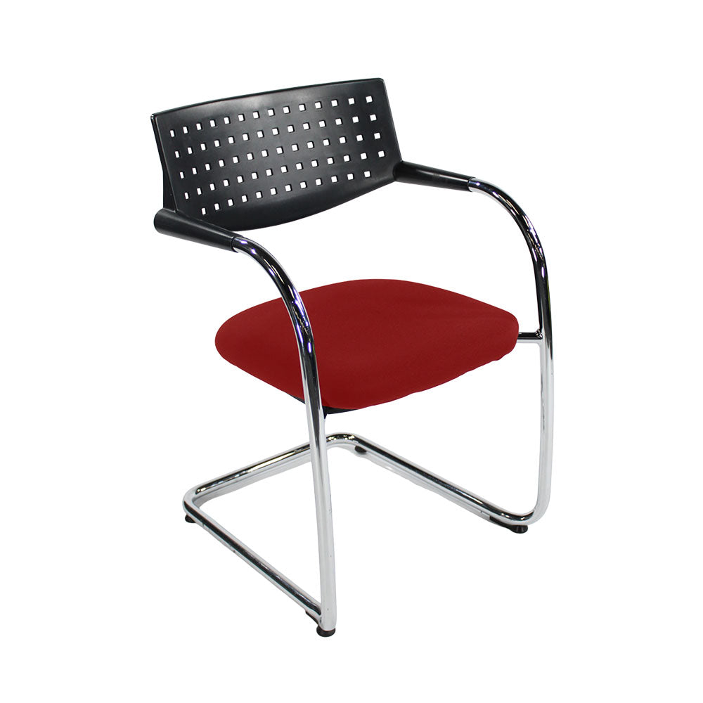 Vitra: VisaVis Meeting Chair in Red Fabric - Refurbished