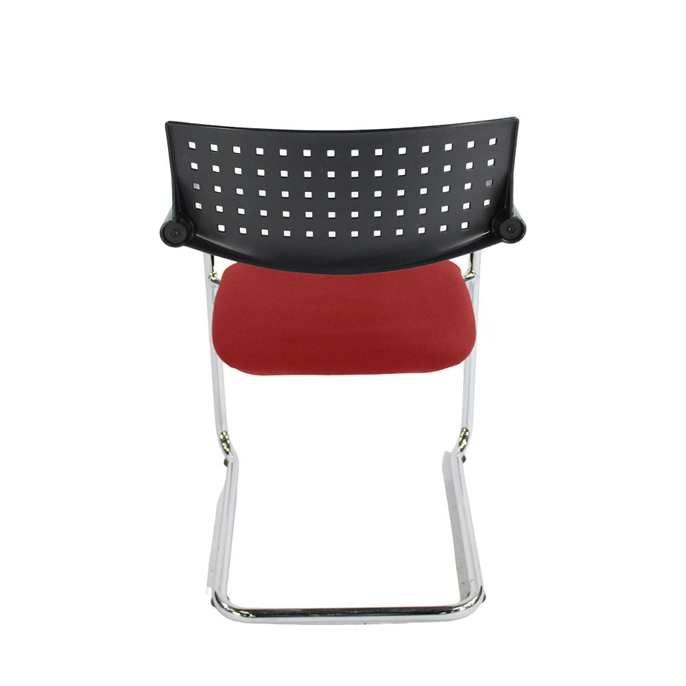 Vitra: VisaVis Meeting Chair in Red Fabric - Refurbished