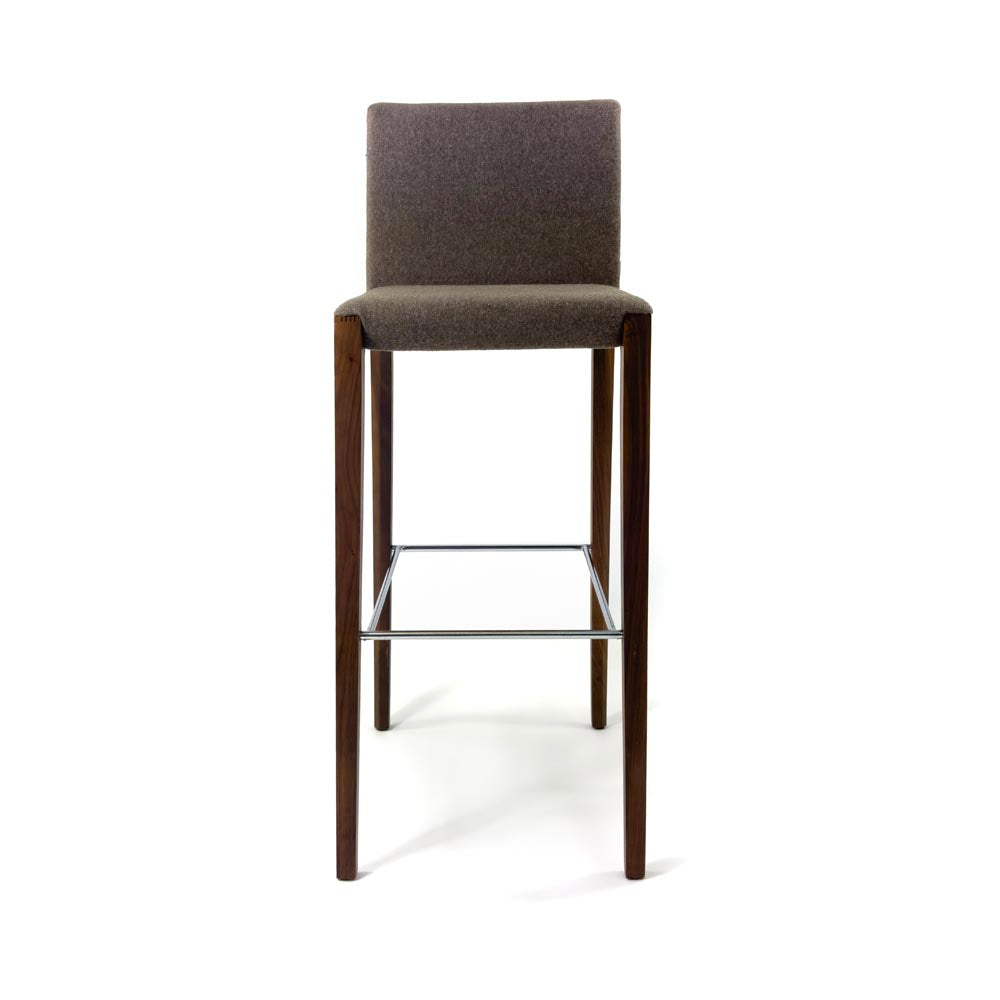 Walter Knoll: Andoo Barstool In Dark Brown Fabric - Refurbished