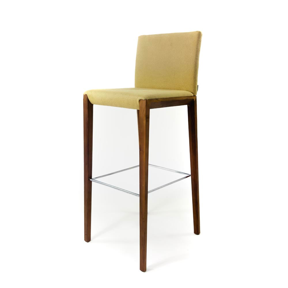 Walter Knoll: Andoo Barstool In Tan Fabric - Refurbished