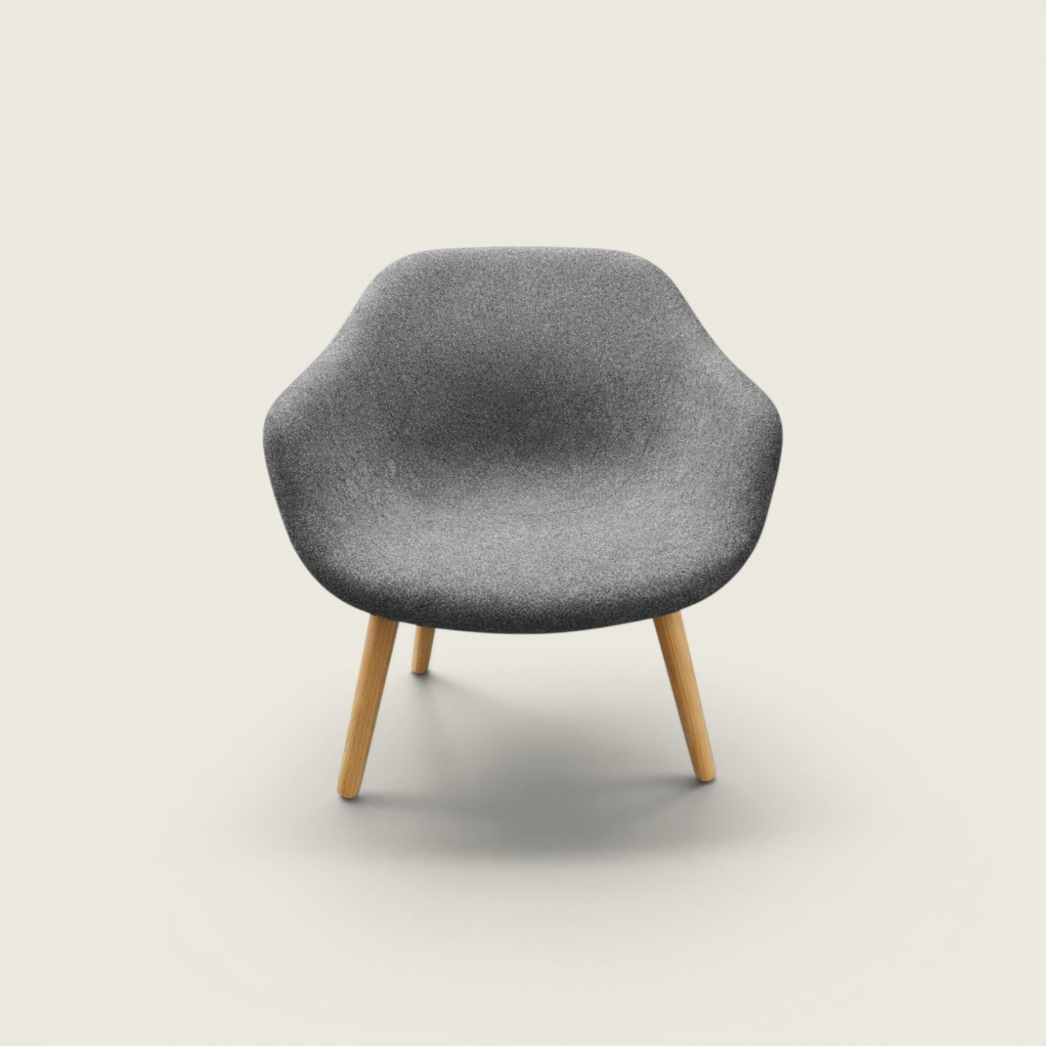 <tc>Walter Knoll</tc>: Sillón 375 en color gris con patas de madera - Restaurado