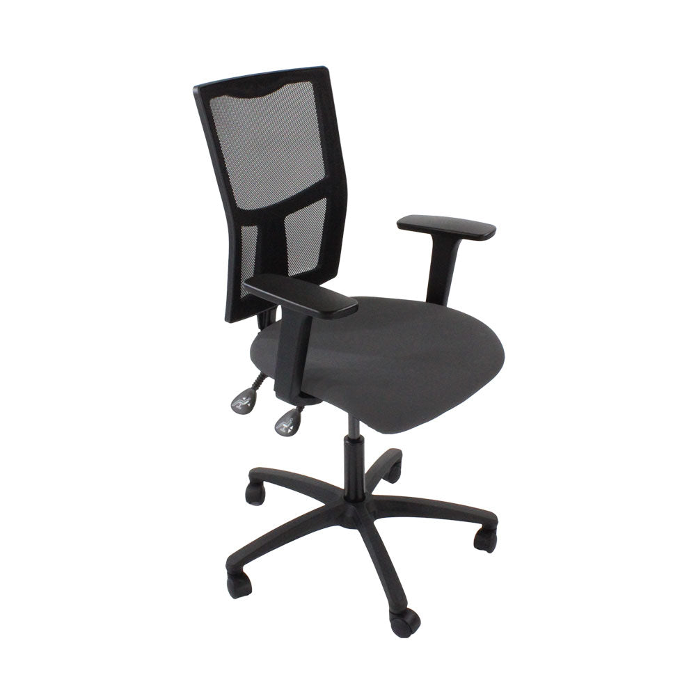 Saxen: Ergo 2 Task Chair in Grey Fabric - Refurbished
