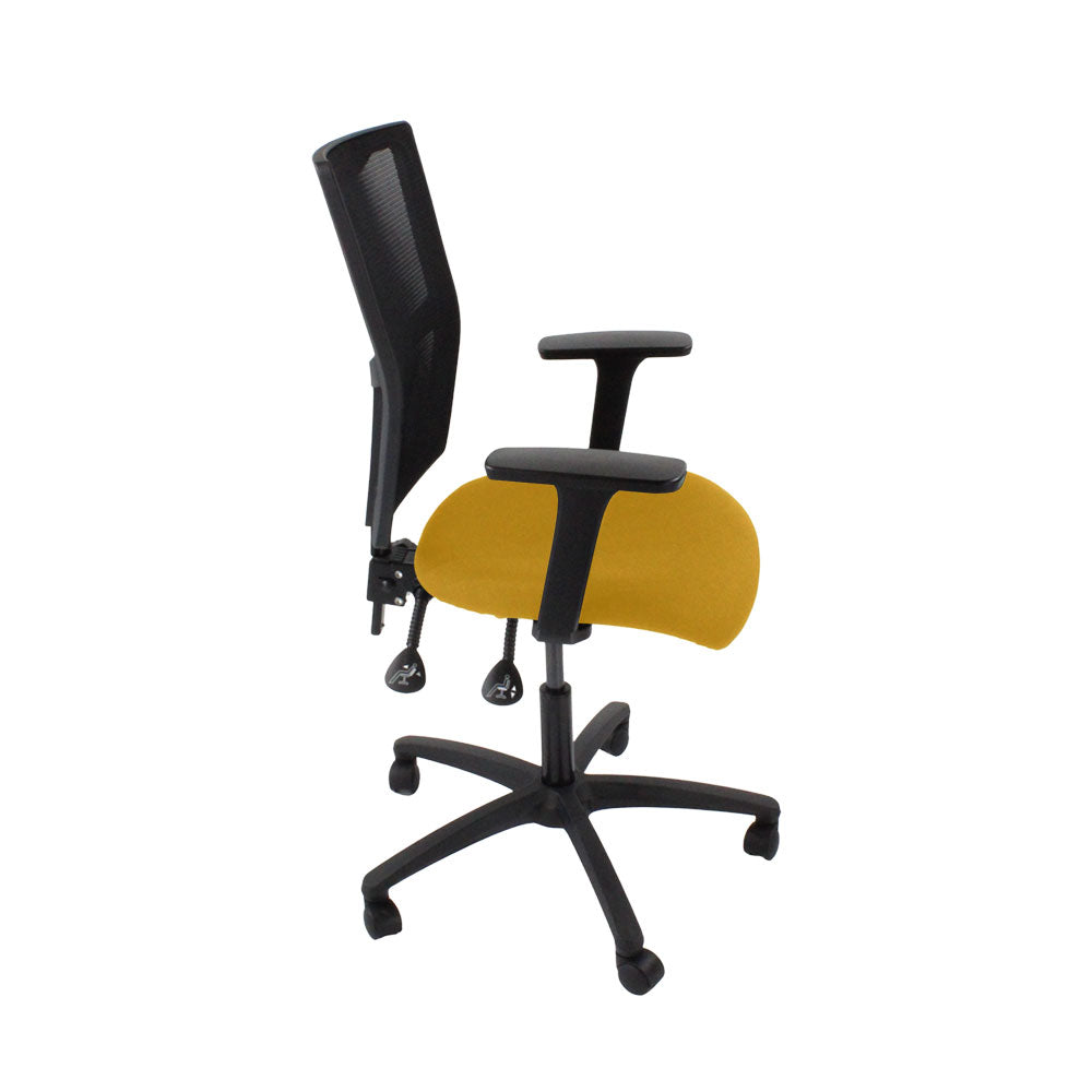Saxen: Ergo 2 Task Chair in Yellow Fabric - Refurbished