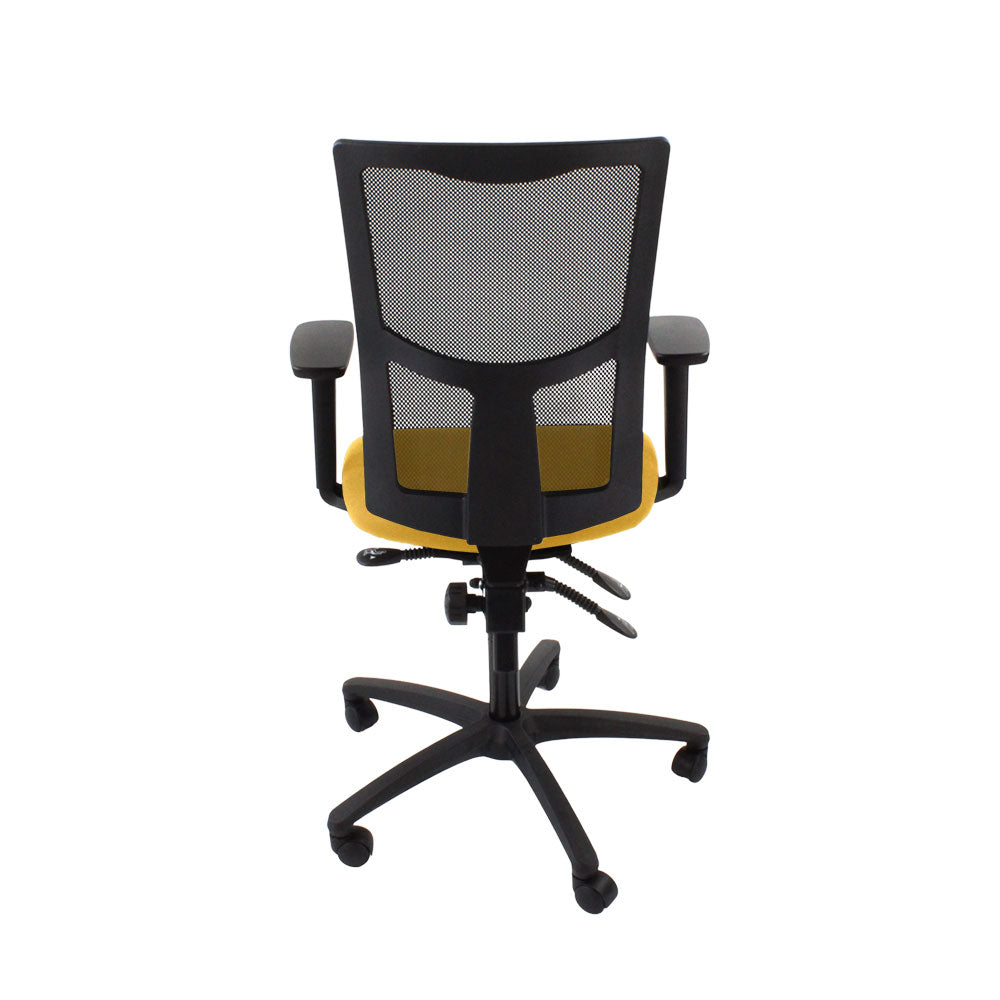 Saxen: Ergo 2 Task Chair in Yellow Fabric - Refurbished