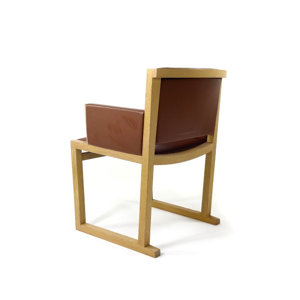 <tc>B&B Italia</tc>: Chaise Musa en cuir marron - Reconditionnée