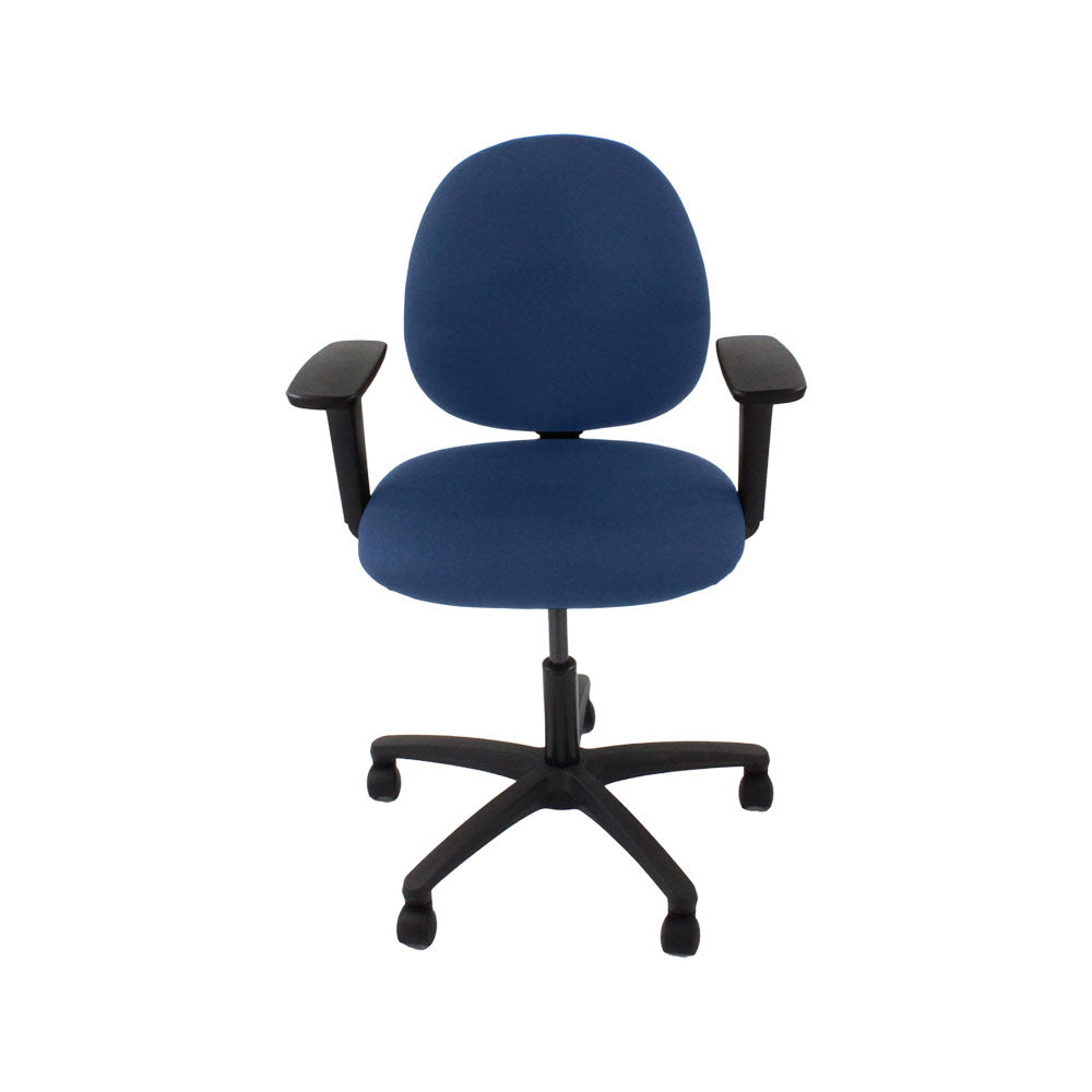 TOC: Scoop Operator Chair in Blue Fabric - Refurbished