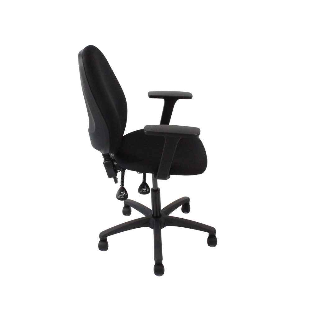 TOC: Scoop High Operator Chair in Black Fabric - Refurbished