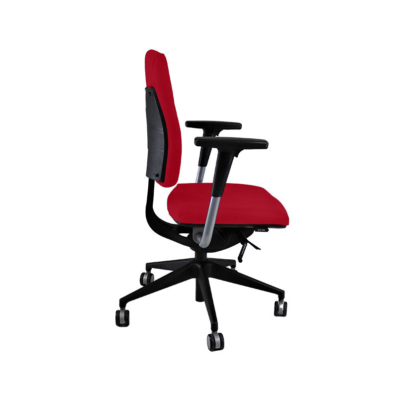 <tc>Senator</tc>: <tc>Sprint</tc> Chaise de bureau en tissu rouge - Rénovée