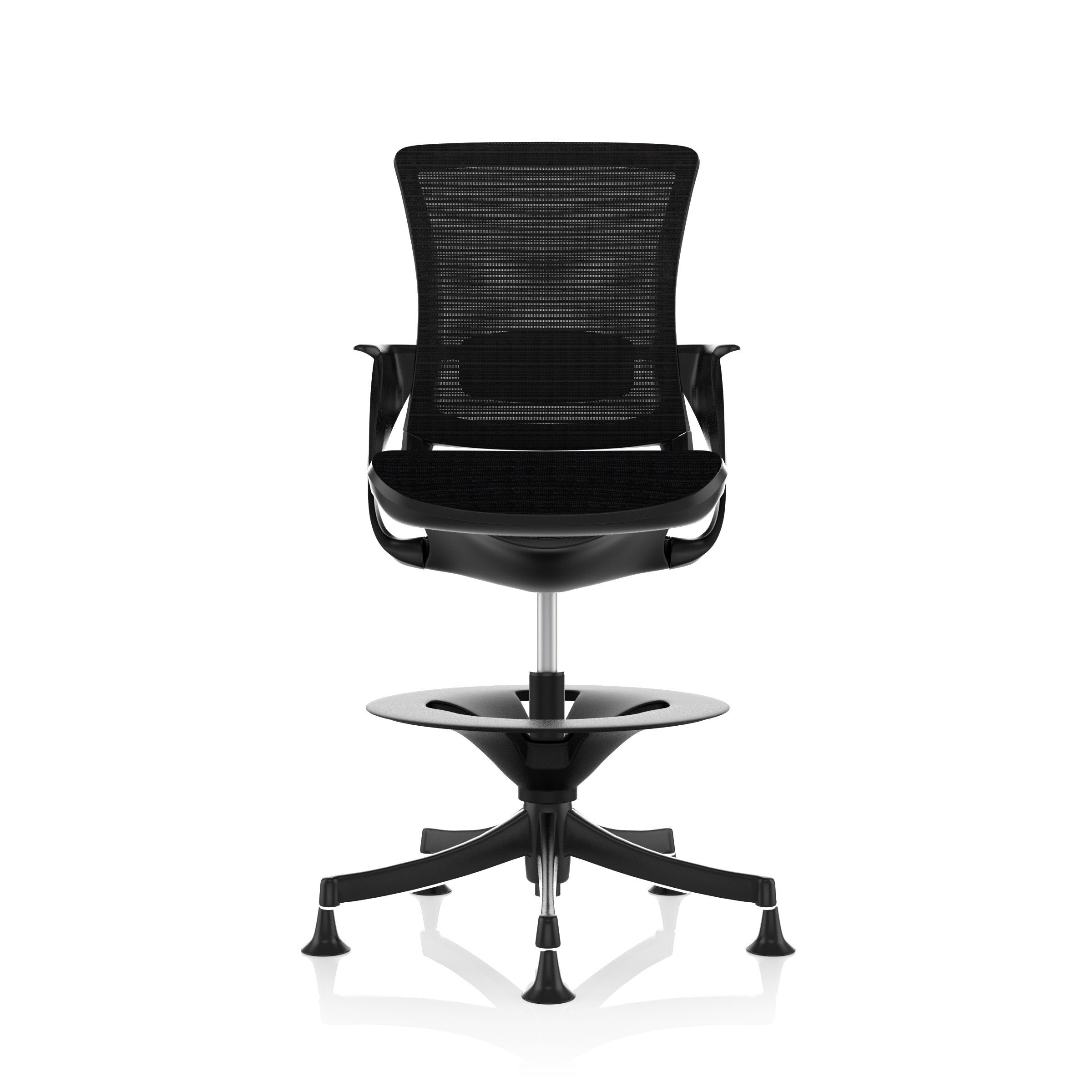 Comfort Seating: Skate Draughtsman Chair in Black - Refurbished