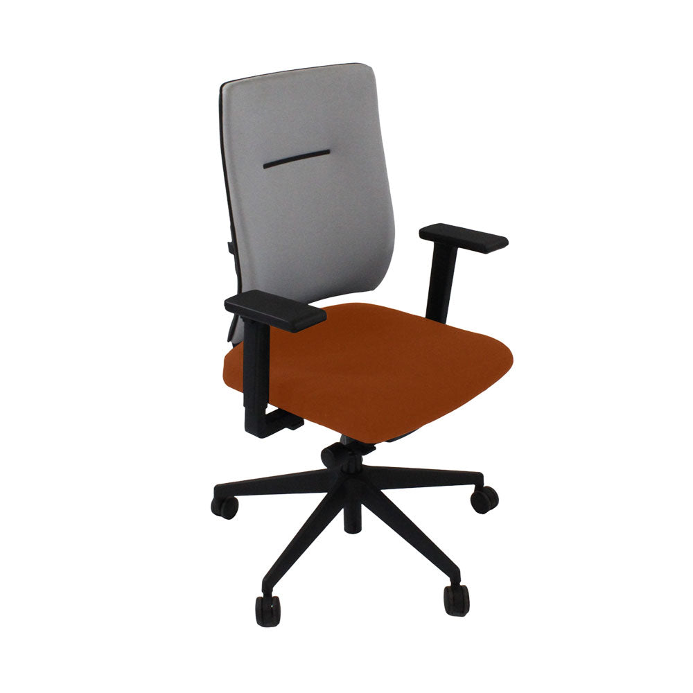 <tc>Viasit</tc>: <tc>Toleo Move</tc> Chaise de bureau rembourrée en cuir beige - Reconditionnée