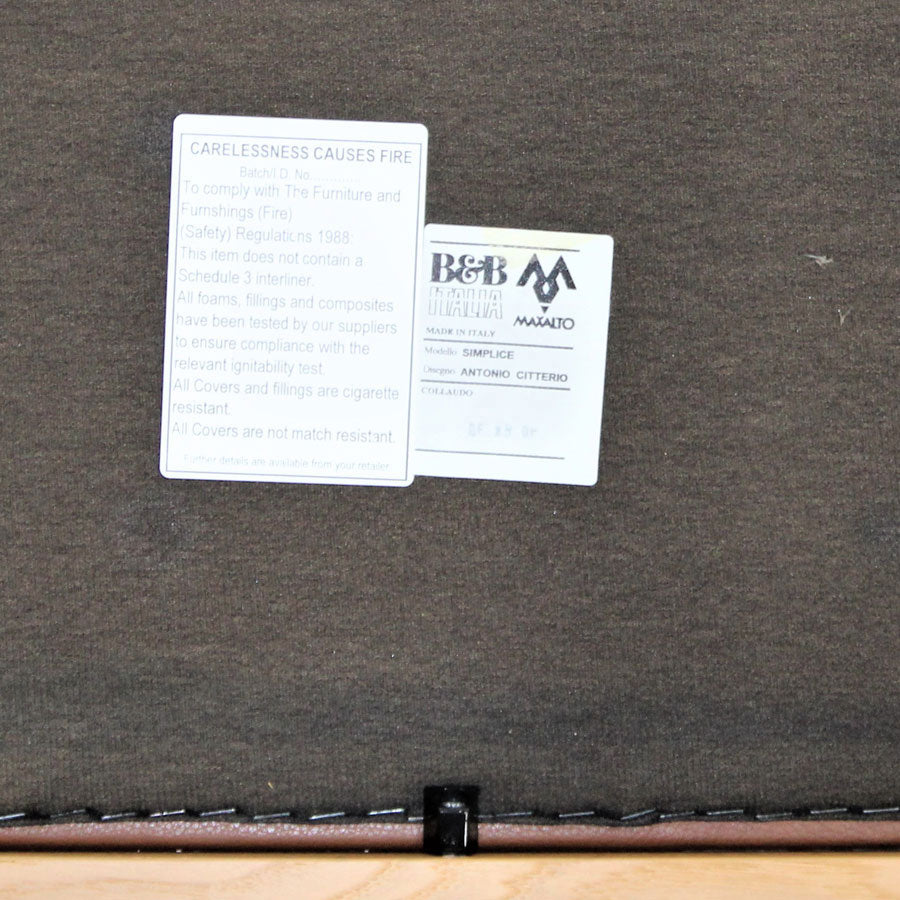 <tc>B&B Italia</tc>: Chaise Musa en cuir marron - Reconditionnée