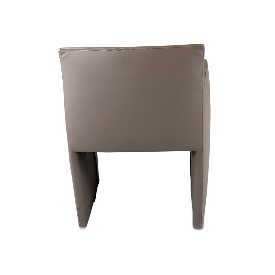 <tc>B&B Italia</tc>: Posa Konferenzstuhl in aschgrauem Leder - Generalüberholt