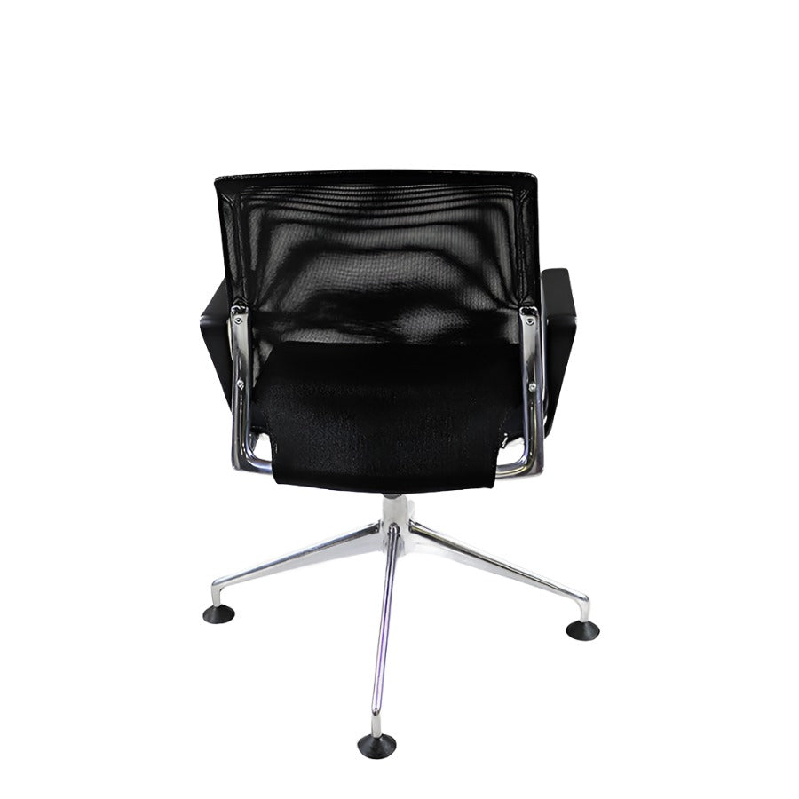 Vitra: Meda - Meeting Chair with Mesh Back Plastic Arms- Refurbished