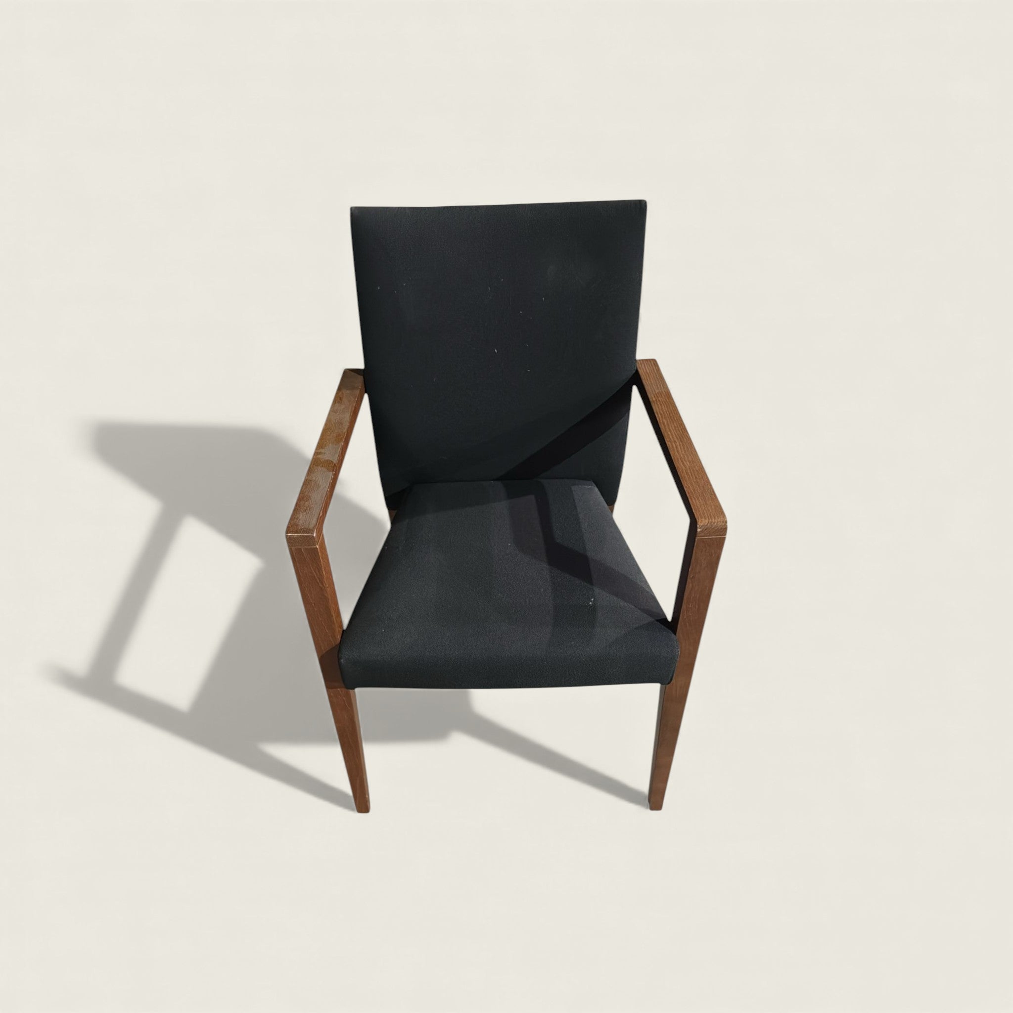 Brunner: Visitors Navy Blue Wooden Side Chair (Refurbished)