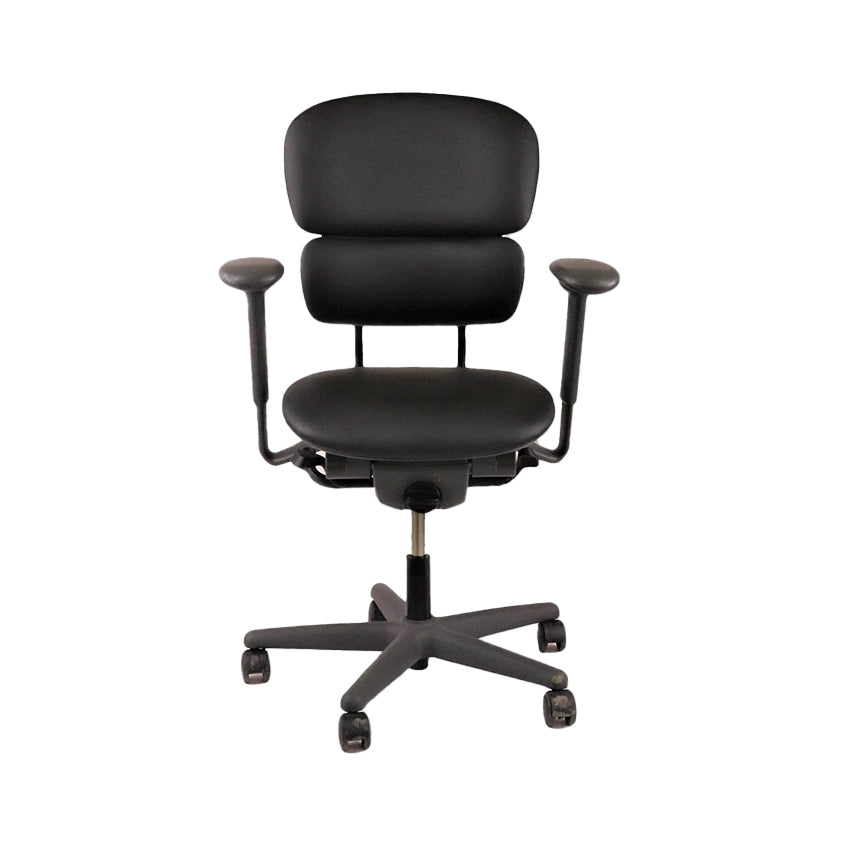 KI: Impulse Office Task Chair in Black Leather - Refurbished