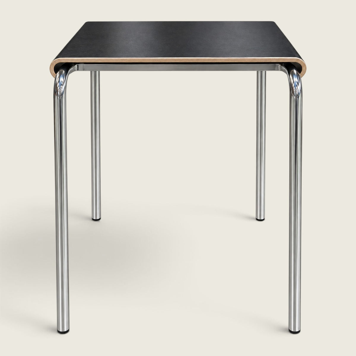 Saxen: Black Laminate & Chrome Four-Leg Multipurpose Table  - Refurbished