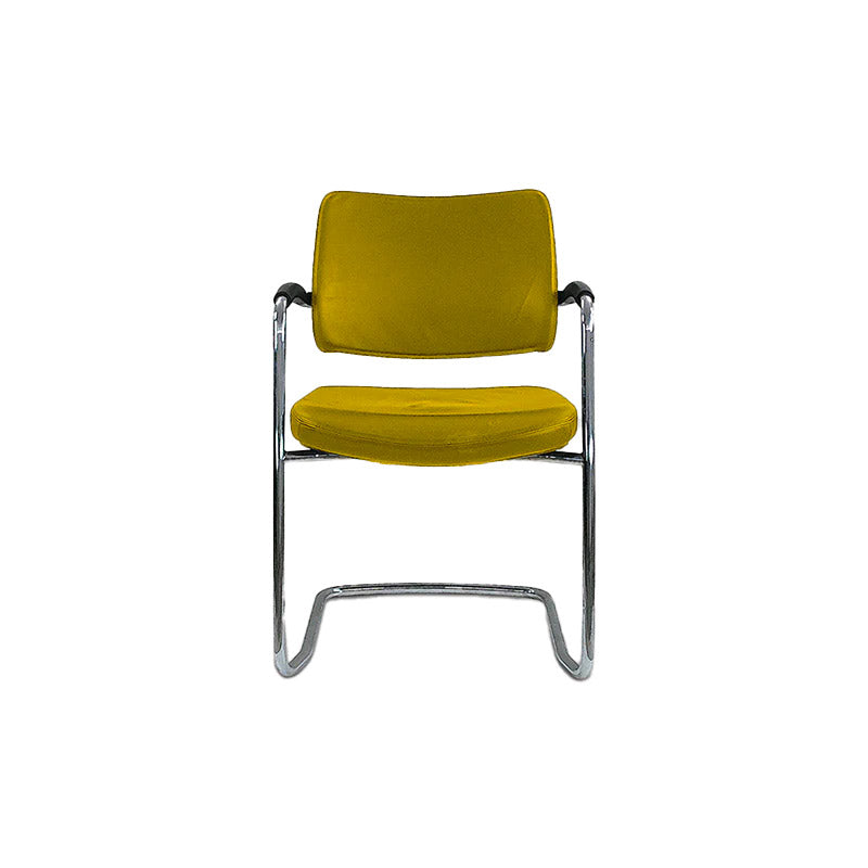 Boss Design: sedia da riunione Pro cantilever in tessuto giallo - rinnovata