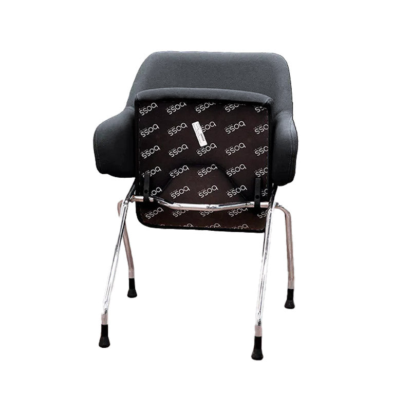 Boss Design : Chaise de réunion Skoot en tissu gris - Reconditionnée
