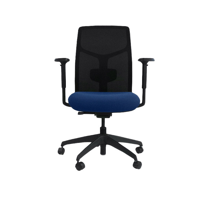 Boss Design : Tauro en tissu bleu - Chaise de travail - Remis à neuf