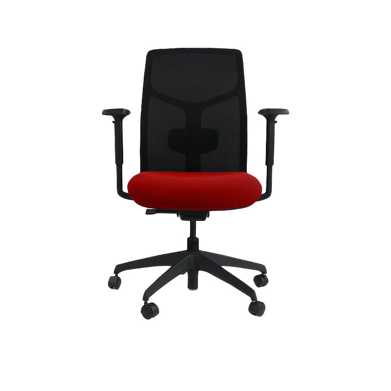 Boss Design : Tauro en tissu rouge - Chaise de travail - Remis à neuf