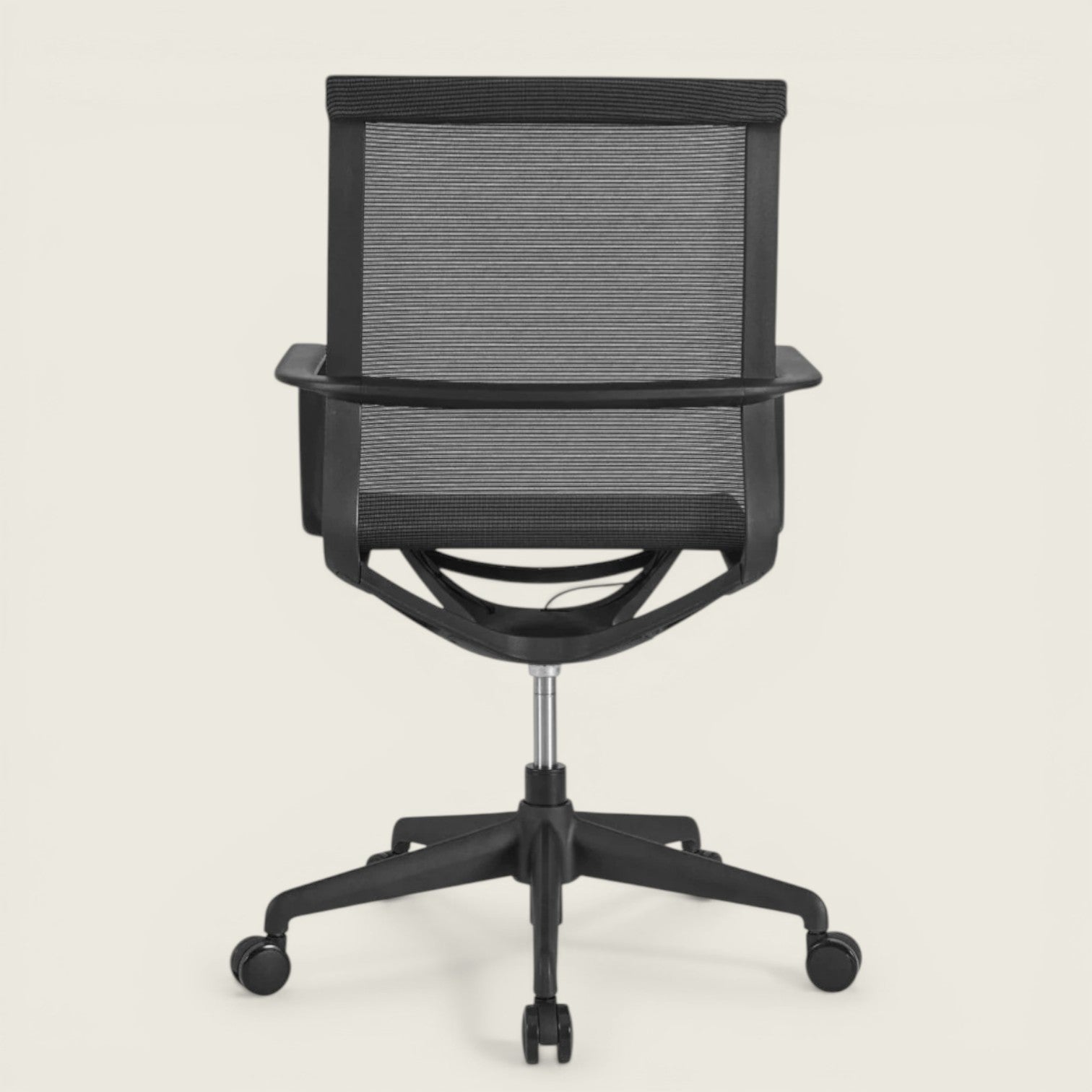Global: sedia da back office Contour Mesh in nero - Ristrutturata
