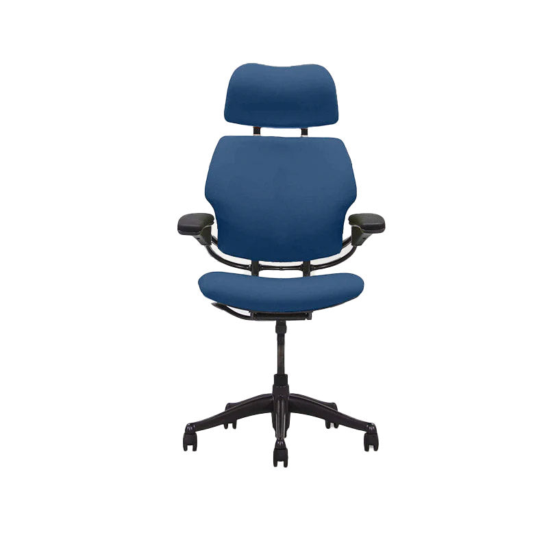 Humanscale: Freedom Headrest High Back Task Chair - Blue Fabric - Refurbished