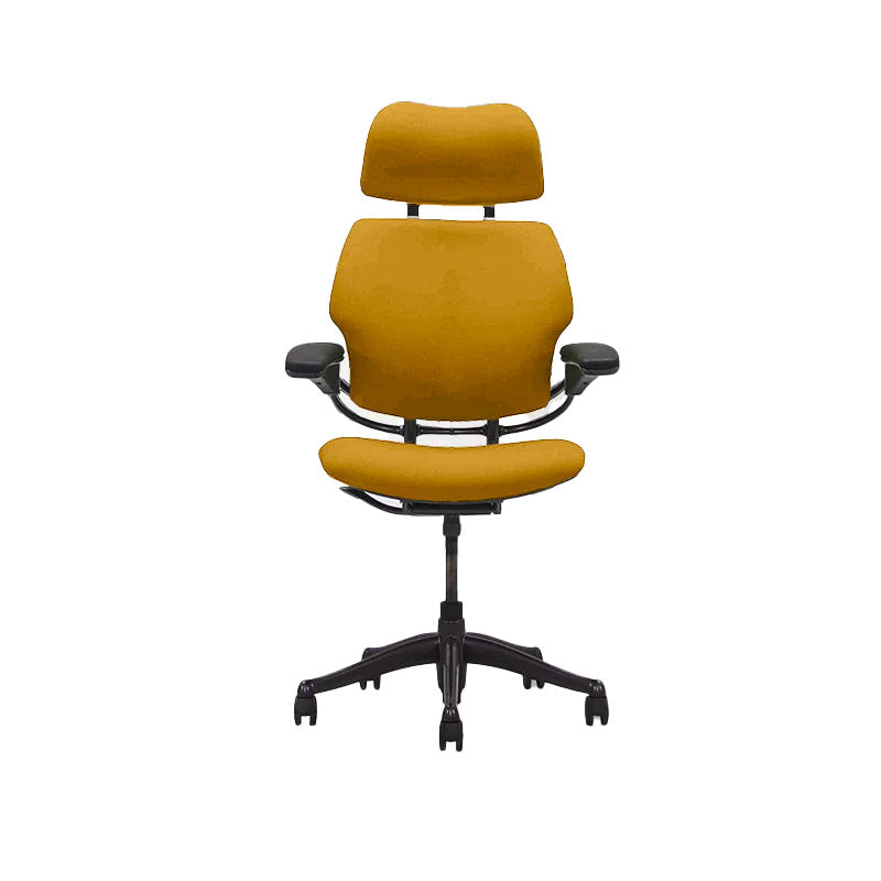 Humanscale: Freedom Headrest High Back Task Chair - Yellow Fabric - Refurbished