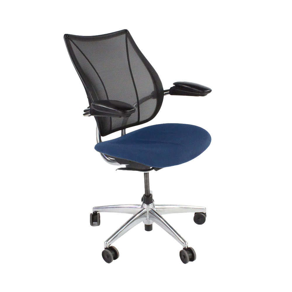 Humanscale: Liberty Task Chair in Blue Fabric/Aluminium Frame - Refurbished