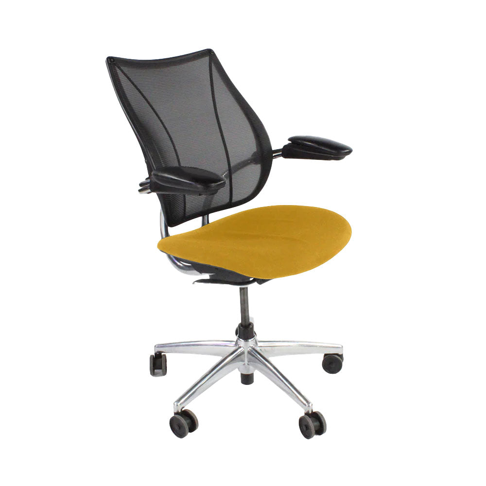 Humanscale: Liberty Task Chair in Yellow Fabric/Aluminium Frame - Refurbished