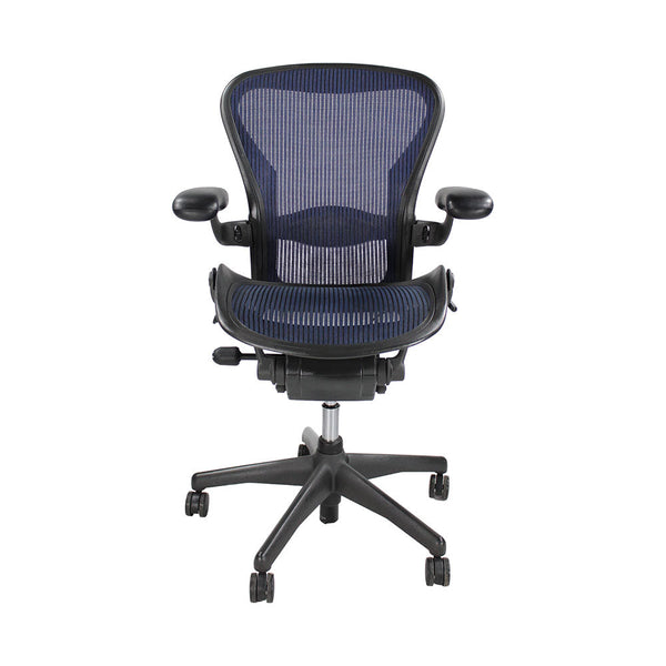Herman Miller Classic Aeron Size B Blue Mesh Seat Pan and Back. Both