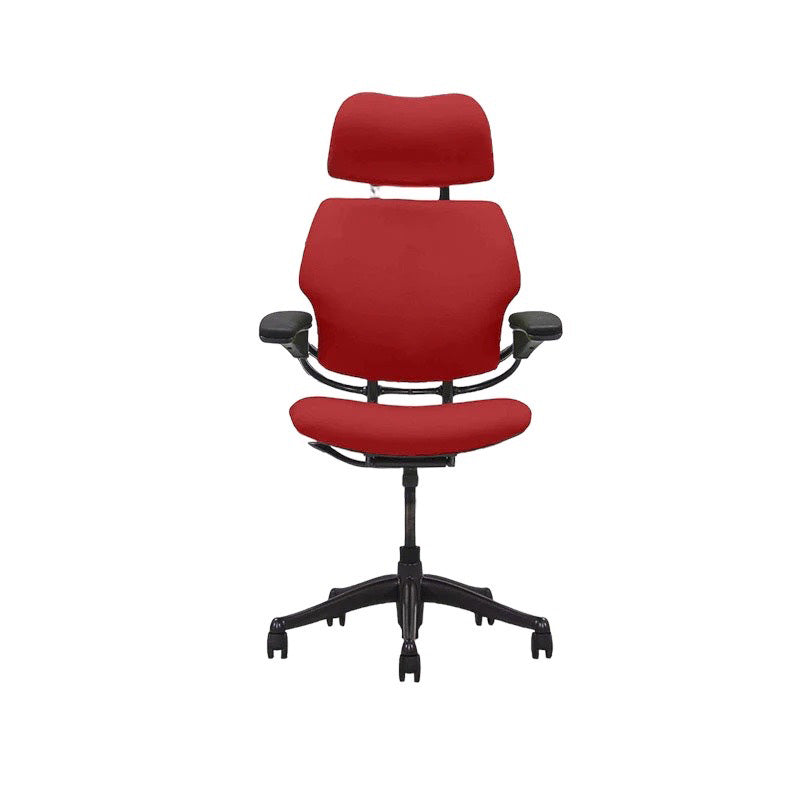Humanscale: Freedom Headrest High Back Task Chair - Red Fabric - Refurbished