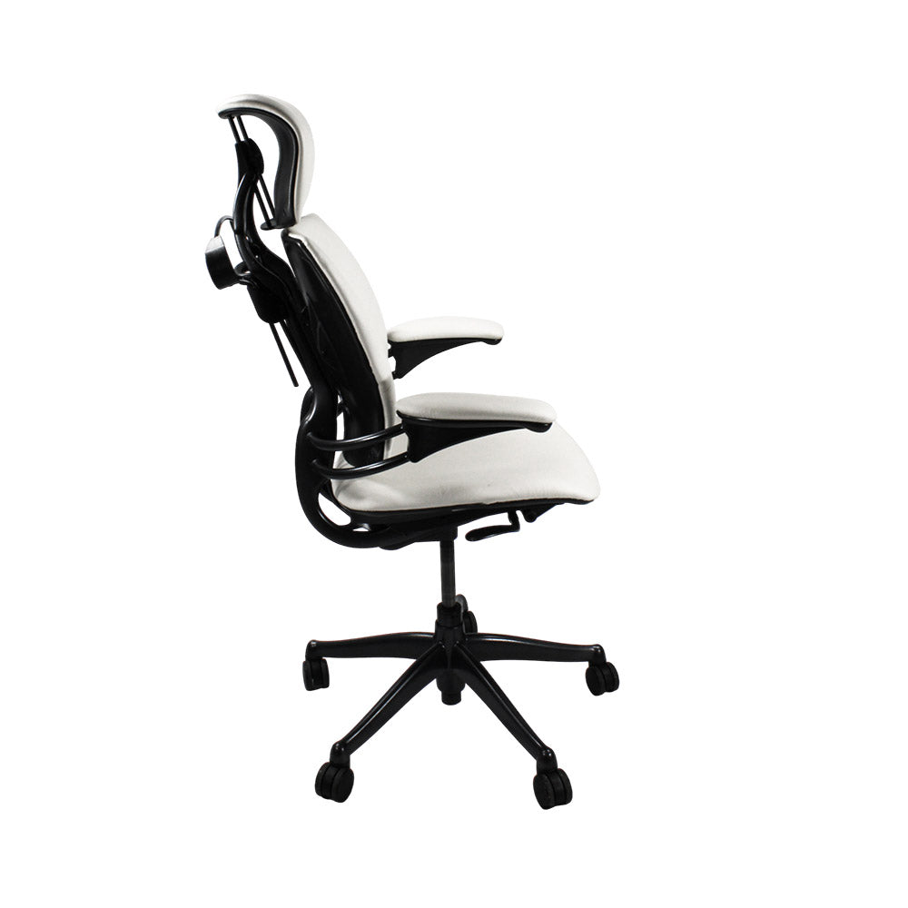 Humanscale: Freedom Headrest High Back Task Chair - White Leather - Refurbished