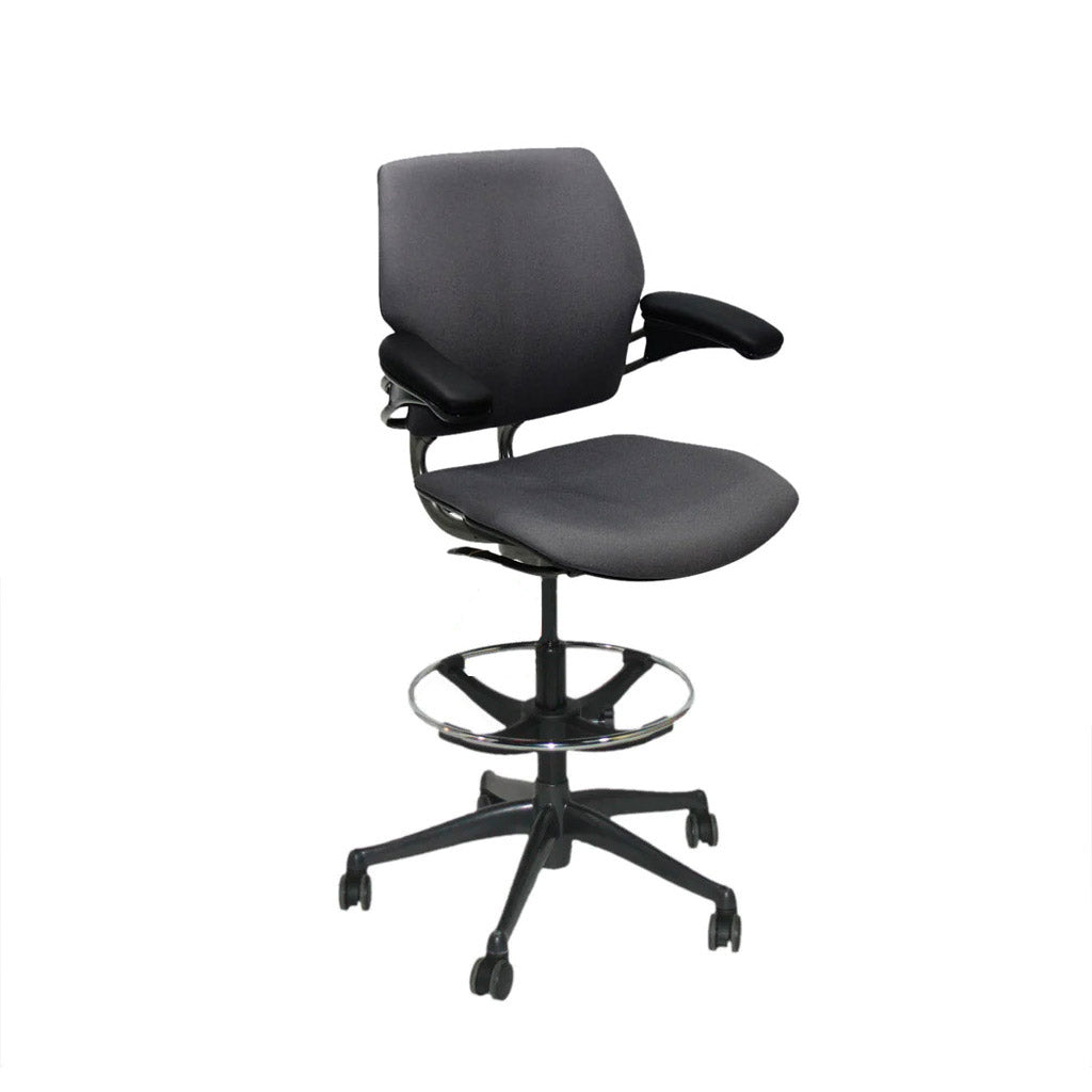 Humanscale: Freedom Draughtsman Chair in Grey Fabric - Refurbished