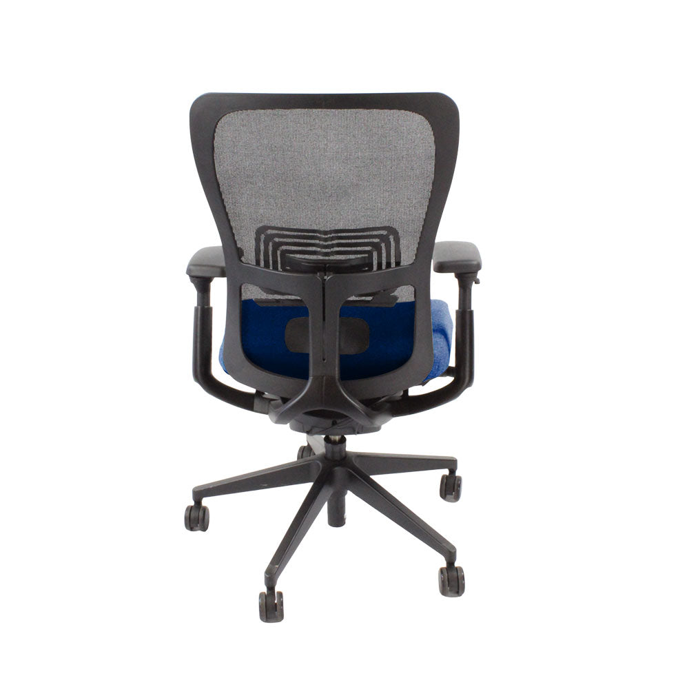 Haworth: sedia operativa Zody Comforto 89 in tessuto blu/struttura nera - rinnovata
