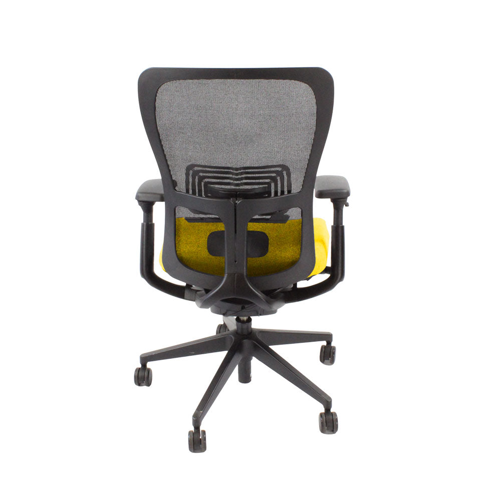 Haworth: Zody Comforto 89 Task Chair in Yellow Fabric/Black Frame - Refurbished