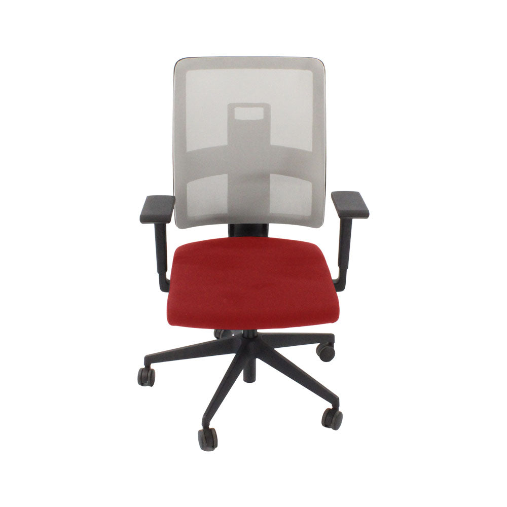 Viasit: Toleo Mesh Back Task Chair In Red Fabric - Refurbished