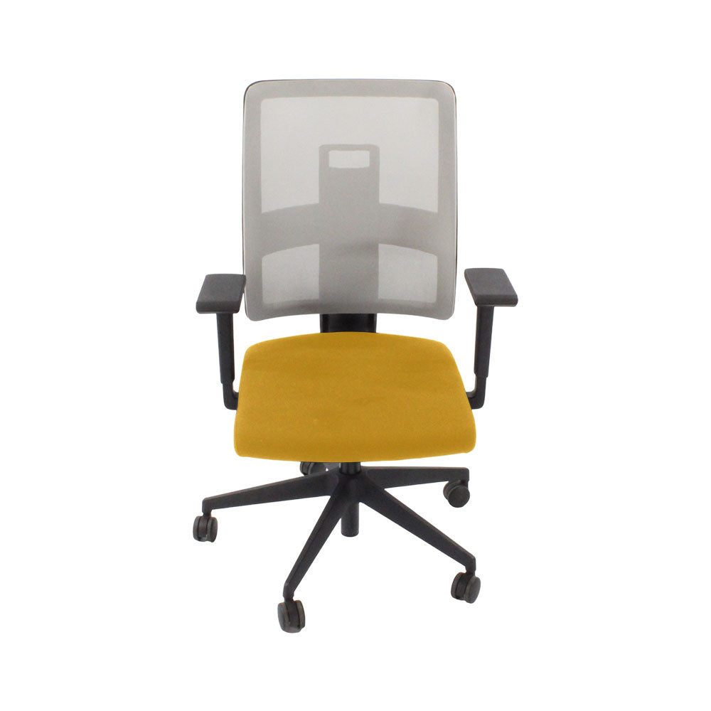 Viasit: Toleo Mesh Back Task Chair In Yellow Fabric - Refurbished